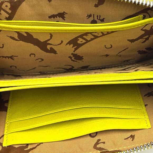 LONGCHAMP zip around wallet wristlet yellow leather - Picture 11 of 12